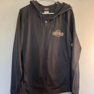 Harley Davidson Size L Hooded Lightweight Jacket